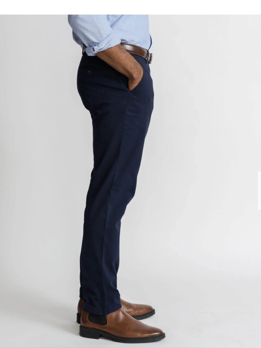Ledbury Richmond Navy Chinos - Picture 3 of 8